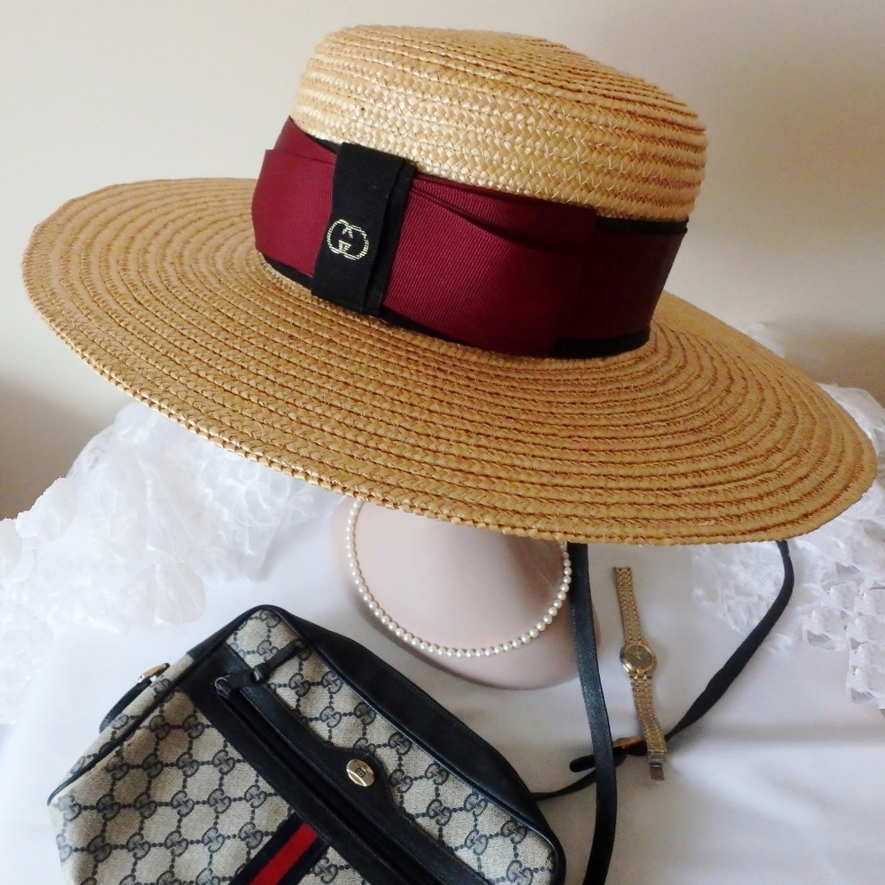 Vintage Gucci Straw Hat **FINAL REDUCTION**